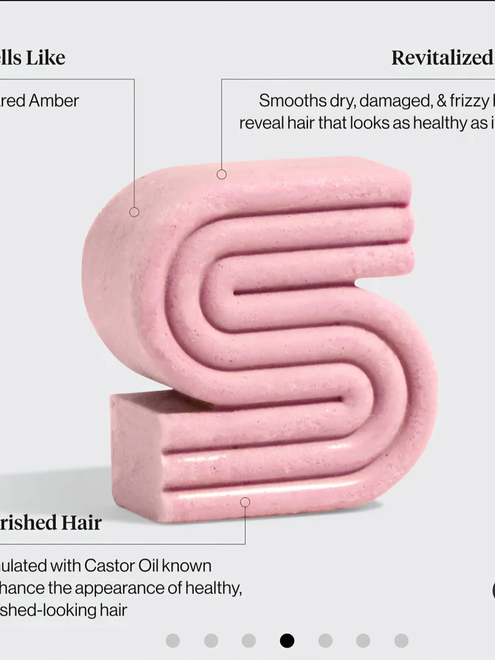 Kitsch Castor Oil Solid Shampoo & Conditioner Bars - Cream & Mauve